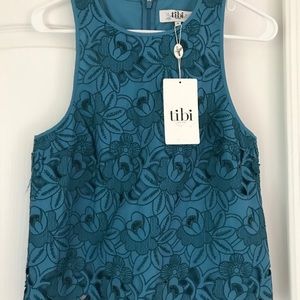Teal Tibi top